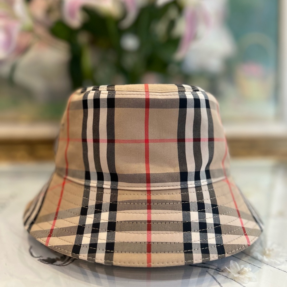 Burberry Vintage Check Technical Cotton Bucket Hat